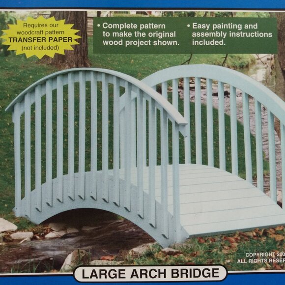 Vintage Large Arch Bridge Woodworking Pattern Building Plans Winfield Collection - Picture 2 of 8